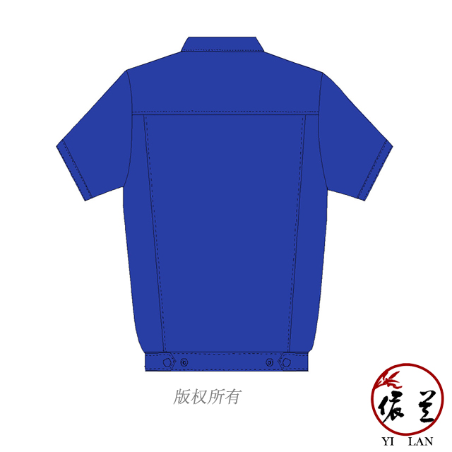 藍(lán)色時(shí)尚安裝工人工作服定做